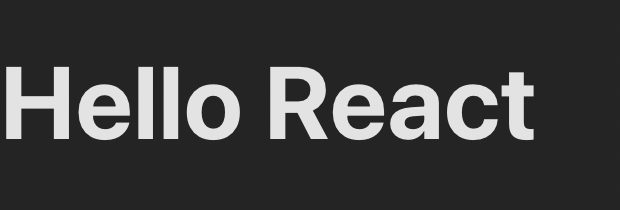 Hello React